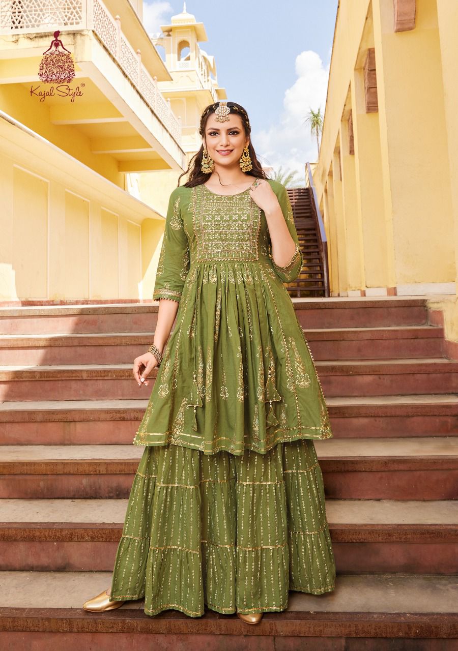 Lavish 2 Heavy Wedding Wear Fancy Embroidery Heavy Kurti With Bottom Collection